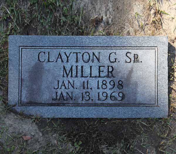 Clayton G. Miller Gravestone Photo
