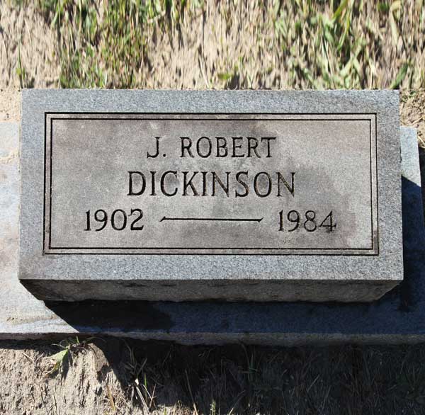 J. Robert Dickinson Gravestone Photo