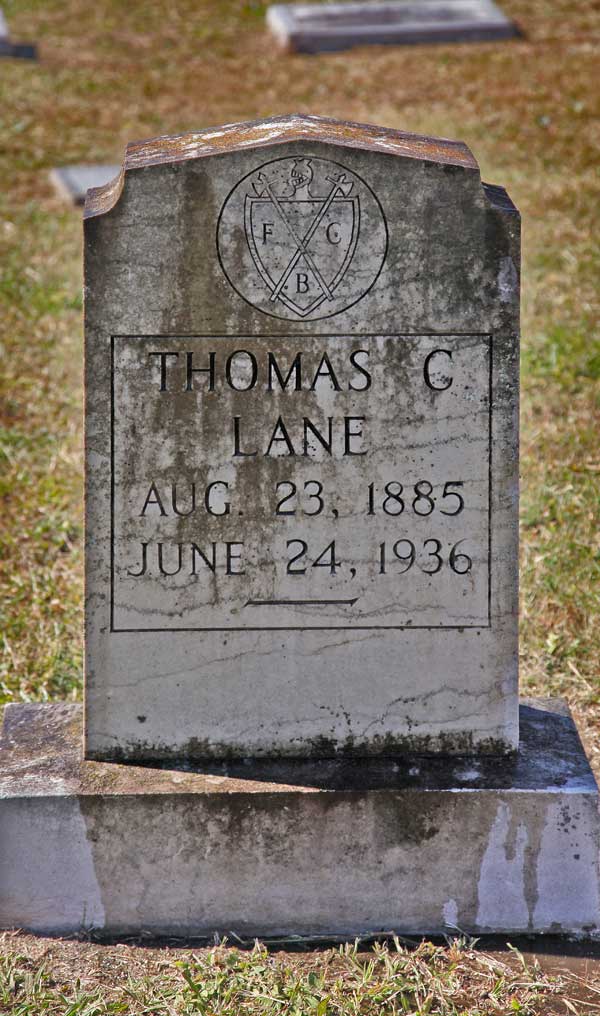 Thomas C. Lane Gravestone Photo