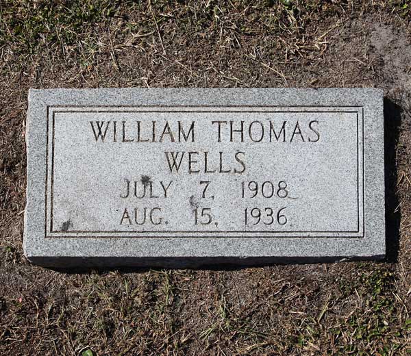 William Thomas Wells Gravestone Photo