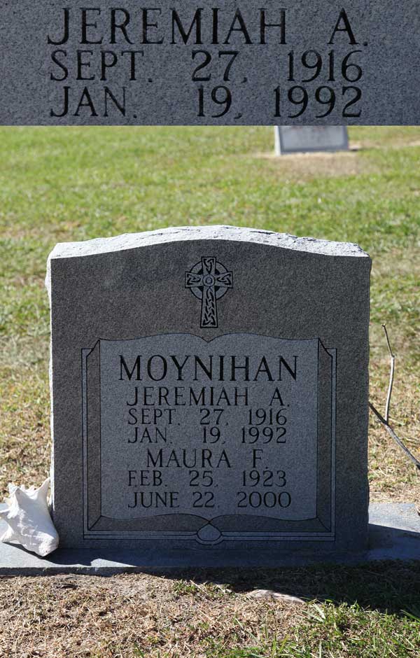 Jeremiah A. Moynihan Gravestone Photo
