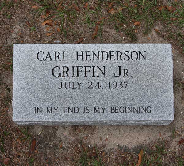 Carl Henderson Griffin Gravestone Photo
