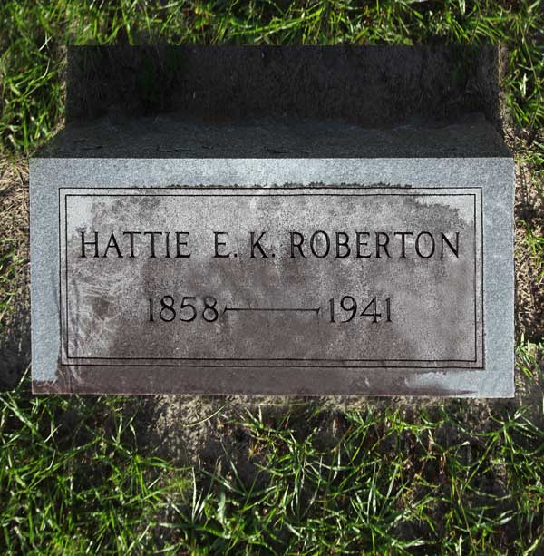 Hattie E. K. Roberton Gravestone Photo