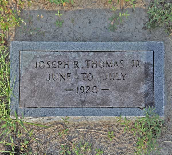 Joseph R. Thomas Gravestone Photo