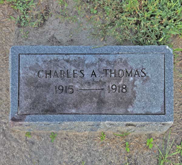 Charles A. Thomas Gravestone Photo