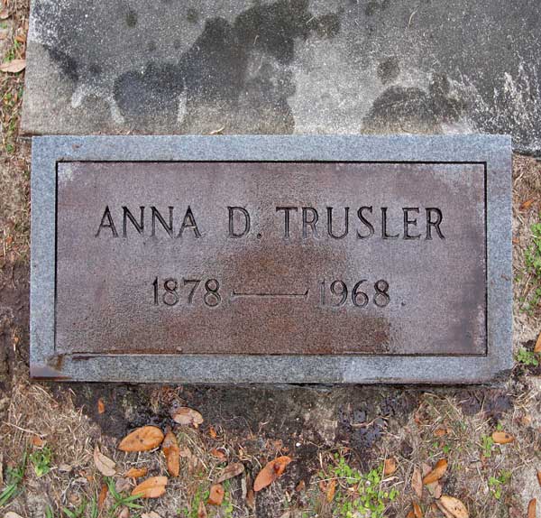 Anna D. Trusler Gravestone Photo