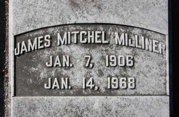 James Mitchel Milliner Gravestone Photo