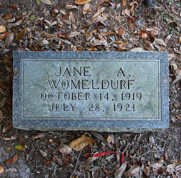 Jane A. Womeldurf Gravestone Photo