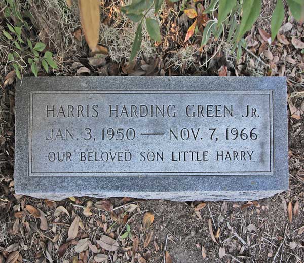 Harris Harding Green Gravestone Photo