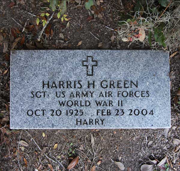 Harris H. Green Gravestone Photo