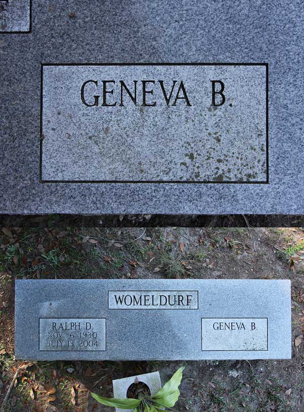 Geneva B. Womeldurf Gravestone Photo