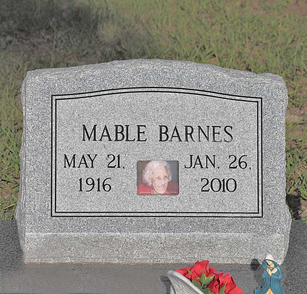 Mable Barnes Gravestone Photo