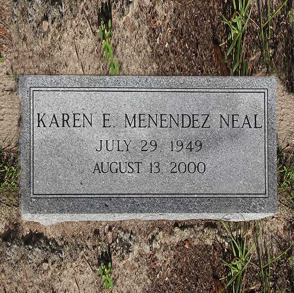 Karen E. Menendez Neal Gravestone Photo