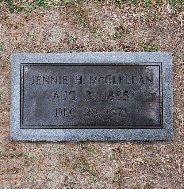 Jennie H. McClellan Gravestone Photo