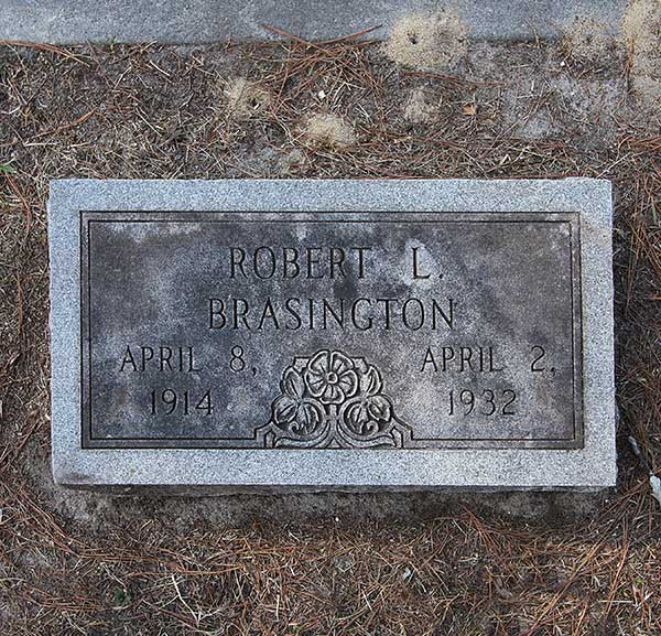 Robert L. Brasington Gravestone Photo