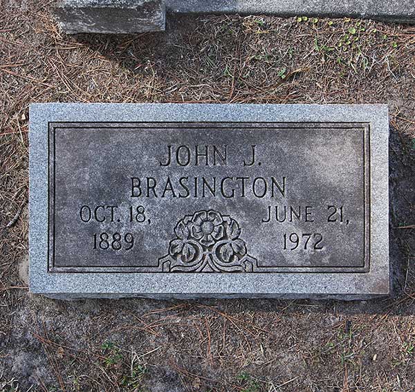 John J. Brasington Gravestone Photo