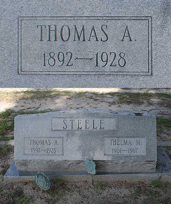 Thomas A. Steele Gravestone Photo