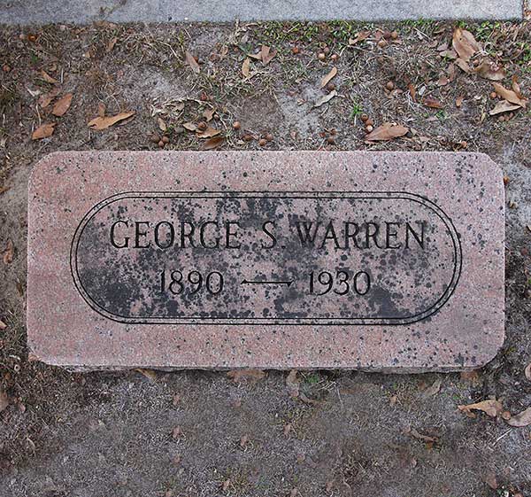 George S. Warren Gravestone Photo