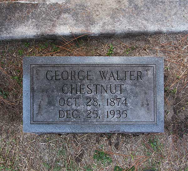 George Walter Chestnut Gravestone Photo