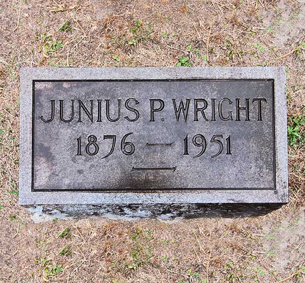Junius P. Wright Gravestone Photo