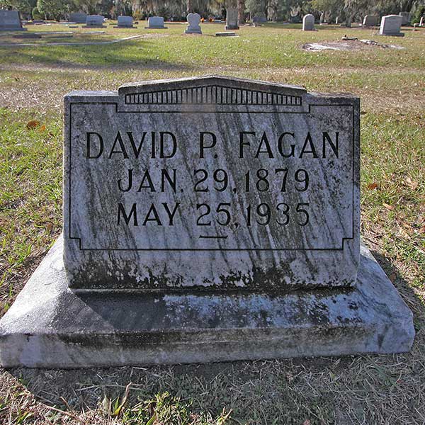 David P. Fagan Gravestone Photo