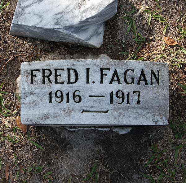Fred I. Fagan Gravestone Photo