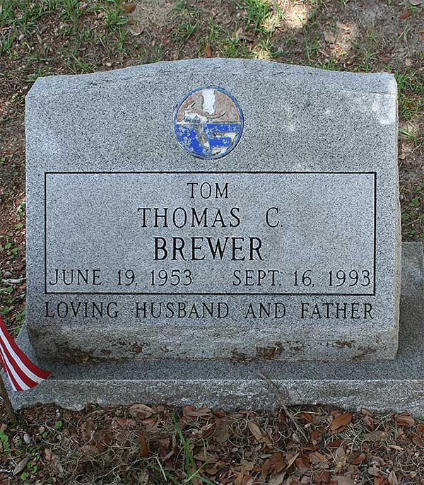 Thomas C. Brewer Gravestone Photo