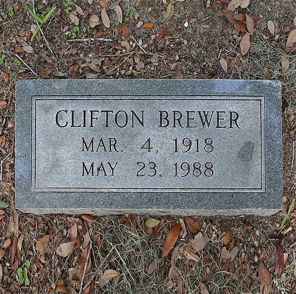 Clifton Brewer Gravestone Photo