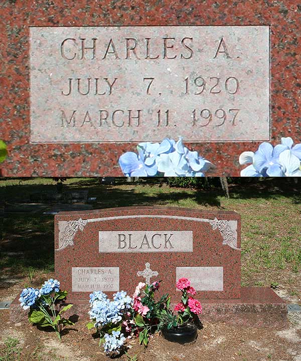 Charles A. Black Gravestone Photo