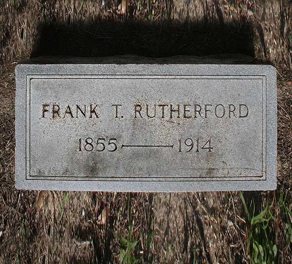 Frank T. Rutherford Gravestone Photo