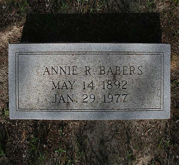 Annie R. Babers Gravestone Photo