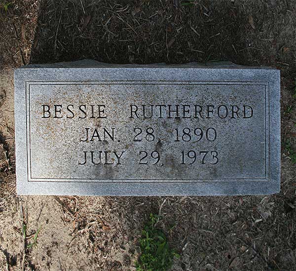 Bessie Rutherford Gravestone Photo