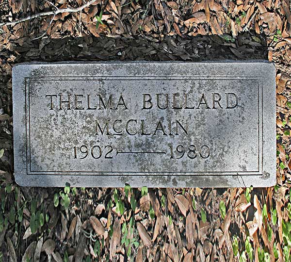 Thelma Bullard McClain Gravestone Photo