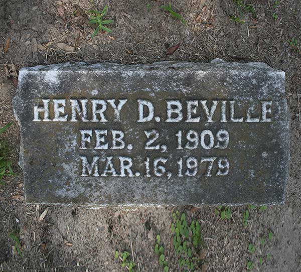 Henry D. Beville Gravestone Photo