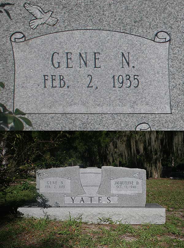 Gene N. Yates Gravestone Photo