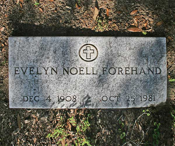 Evelyn Noell Forehand Gravestone Photo