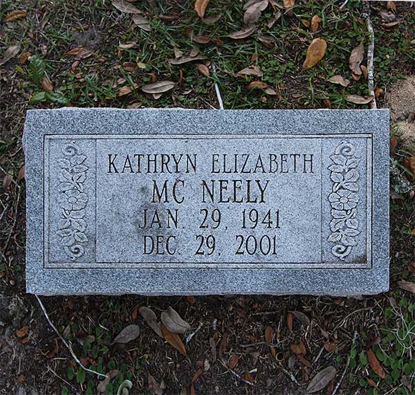 Kathryn Elizabeth McNeely Gravestone Photo