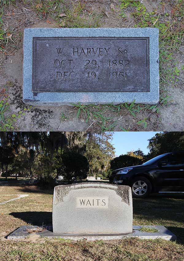 W. Harvey Waits Gravestone Photo
