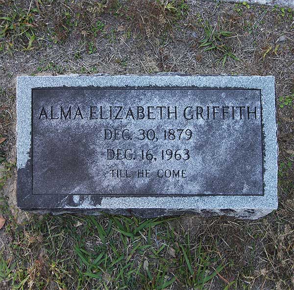 Alma Elizabeth Griffith Gravestone Photo