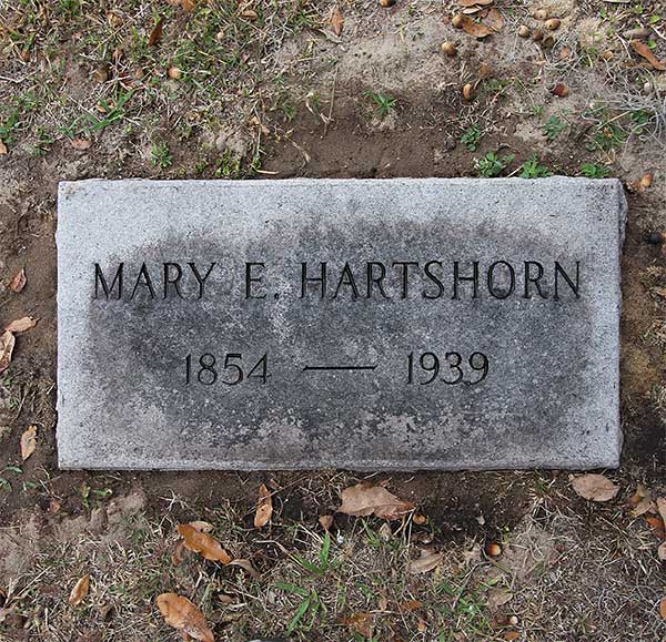 Mary E. Hartshorn Gravestone Photo