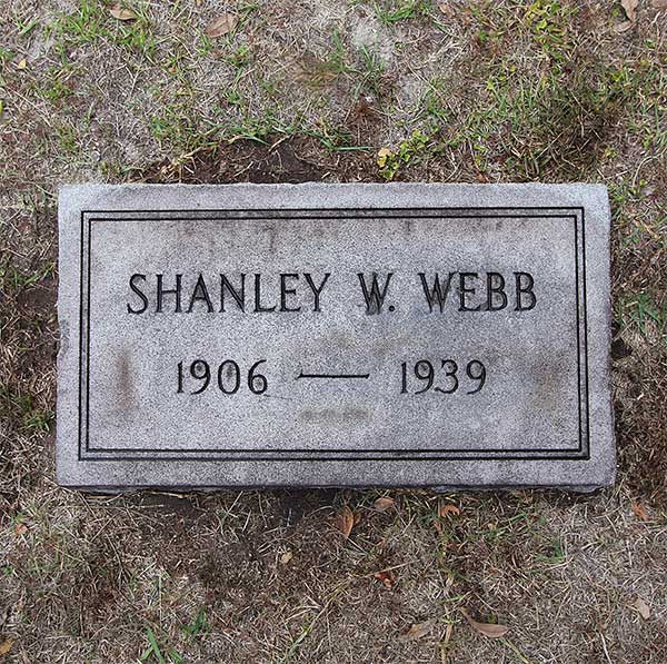 Shanley W. Webb Gravestone Photo