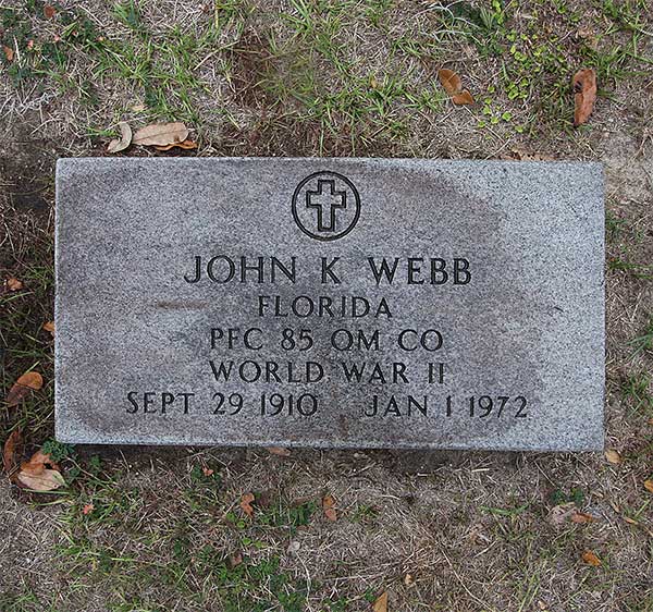 John K. Webb Gravestone Photo