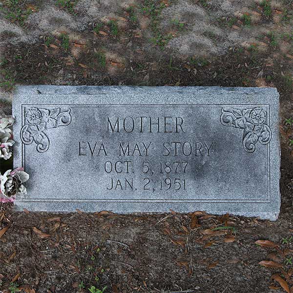 Eva May Story Gravestone Photo