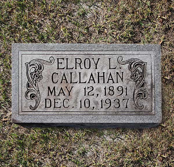 Elroy L. Callahan Gravestone Photo