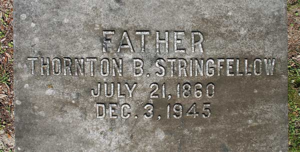 Thornton B. Stringfellow Gravestone Photo