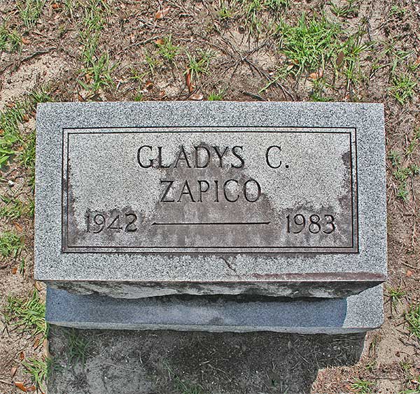 Gladys C. Zapico Gravestone Photo