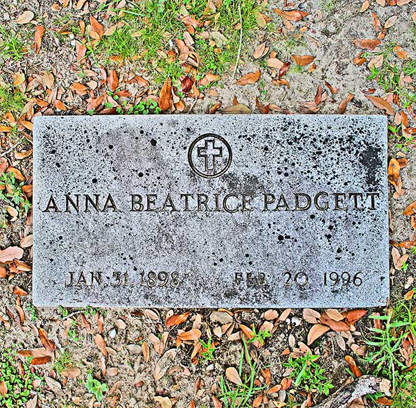 Anna Beatrice Padgett Gravestone Photo