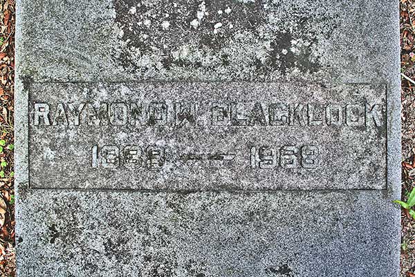 Raymond W Blacklock Gravestone Photo