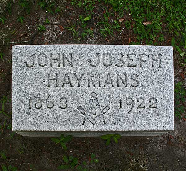 John Joseph Haymans Gravestone Photo