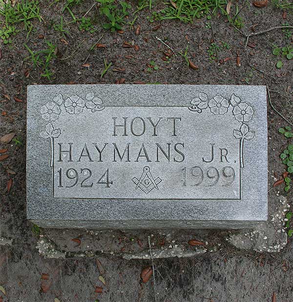 Hoyt Haymans Gravestone Photo